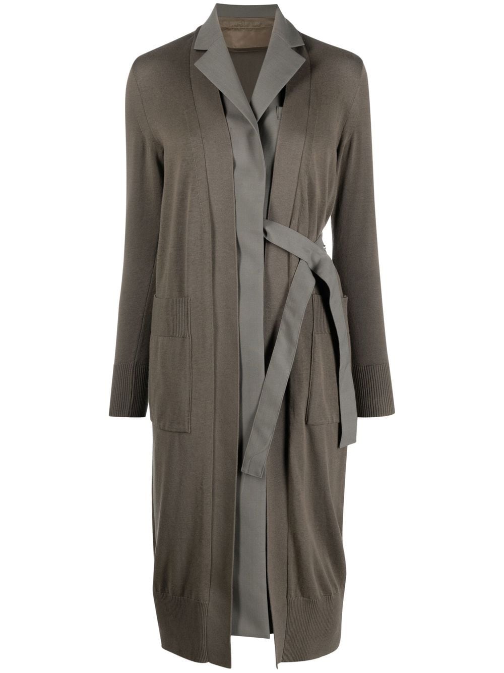 Sacai Layered Design Cardi-coat In Grün