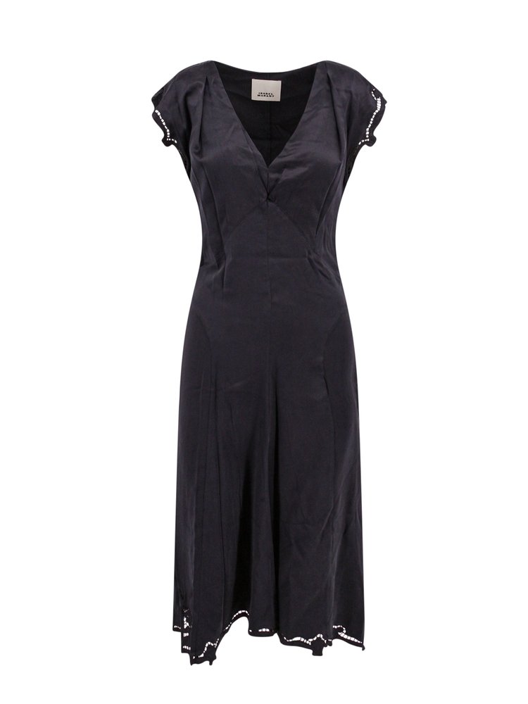 Isabel Marant Jordina Sleeveless Silk Maxi Dress In Black