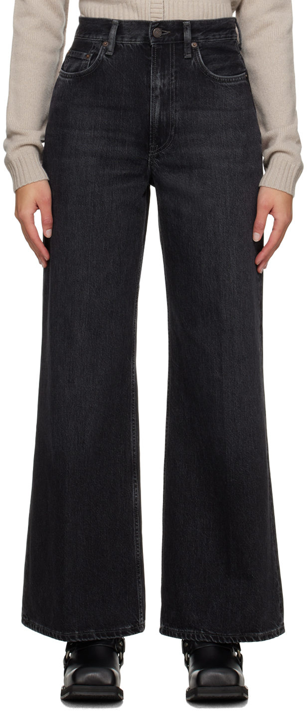 Acne Studios Black Relaxed-fit Jeans In 900 Black